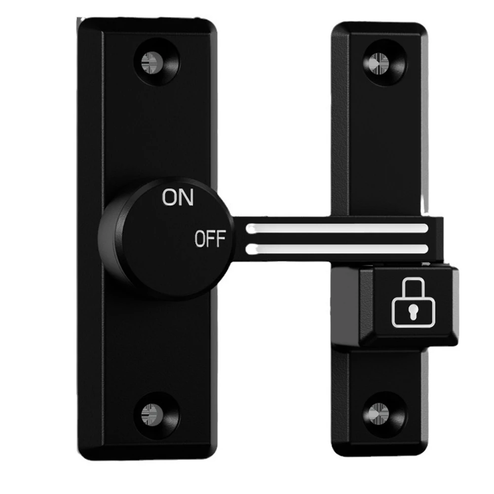 Door Latch Lock 90 Degree Barn Bolt Cast Zinc Alloy Hook Latch Window Cabinet Locks Free-punch Right Angle Sliding Gate Lock