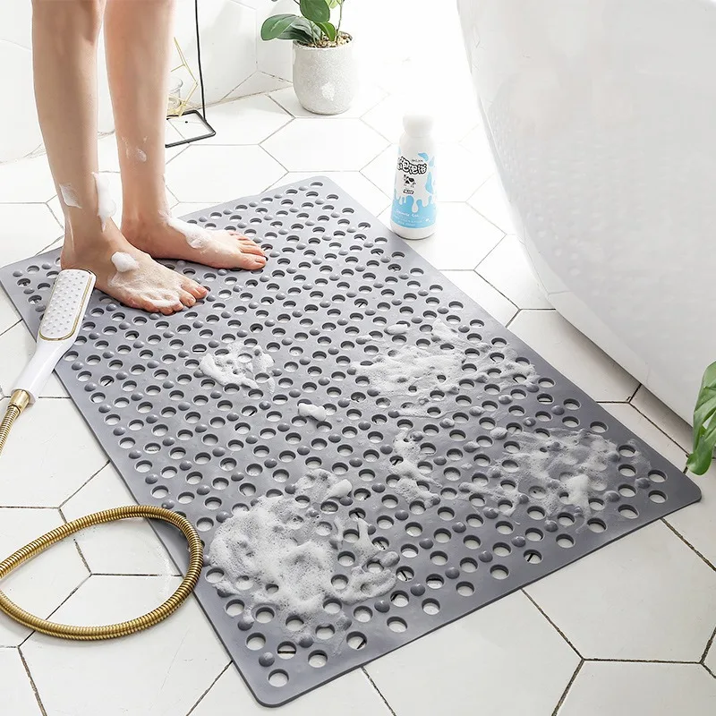 Enhanced Non-Slip Bathroom Mat with Suction Cup and Quick Drainage Design