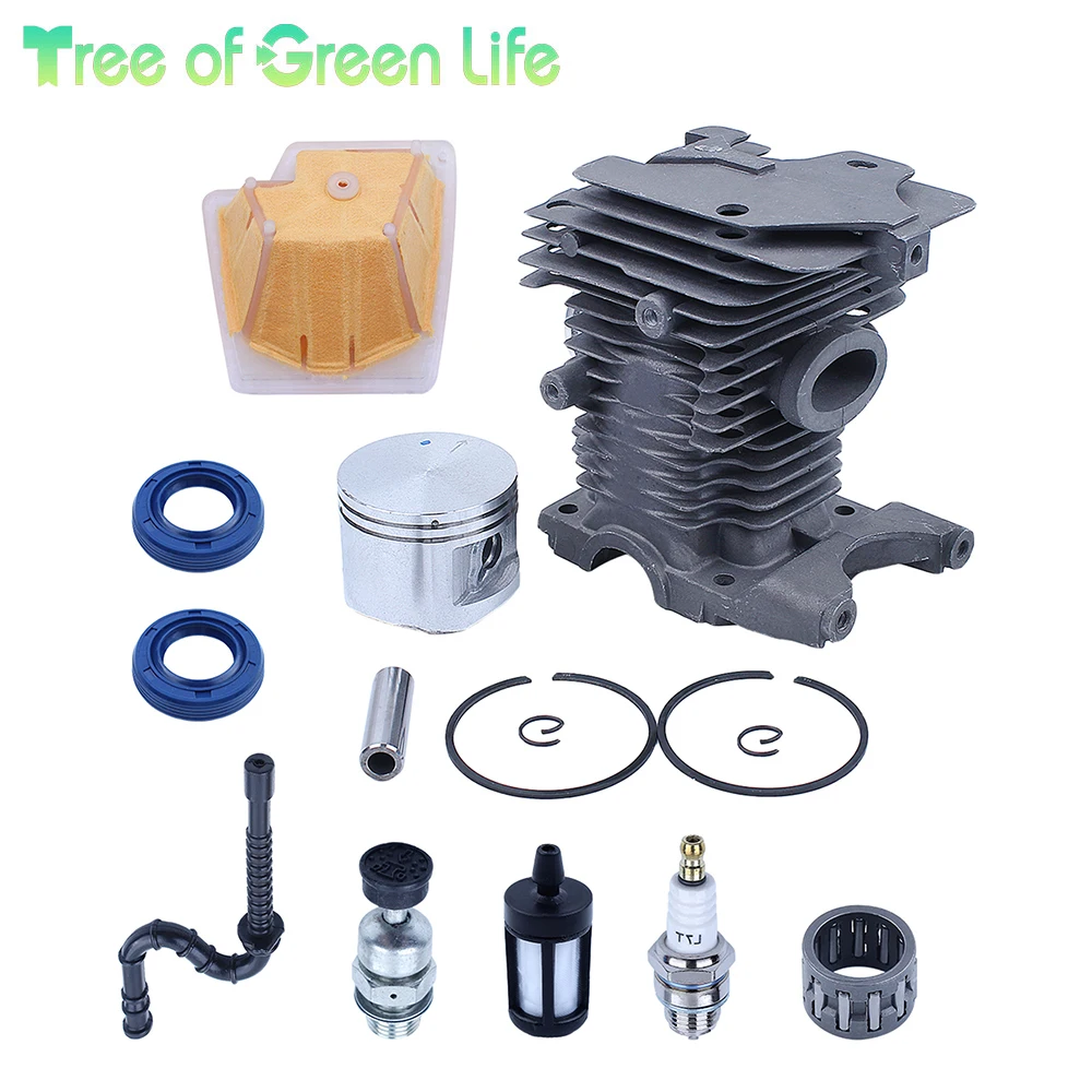

46mm Air Filter Oil Seal Cylinder Piston Kit For Stihl MS270 MS280 1133 020 1203 Garden Tools