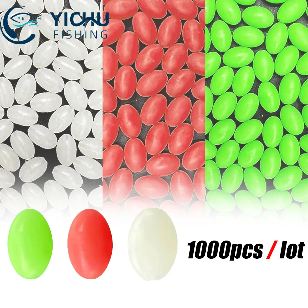 1000 Perles de Pêche Luminescentes - Perles Ovales et Sphériques pour Montages et Flotteurs Accessoires