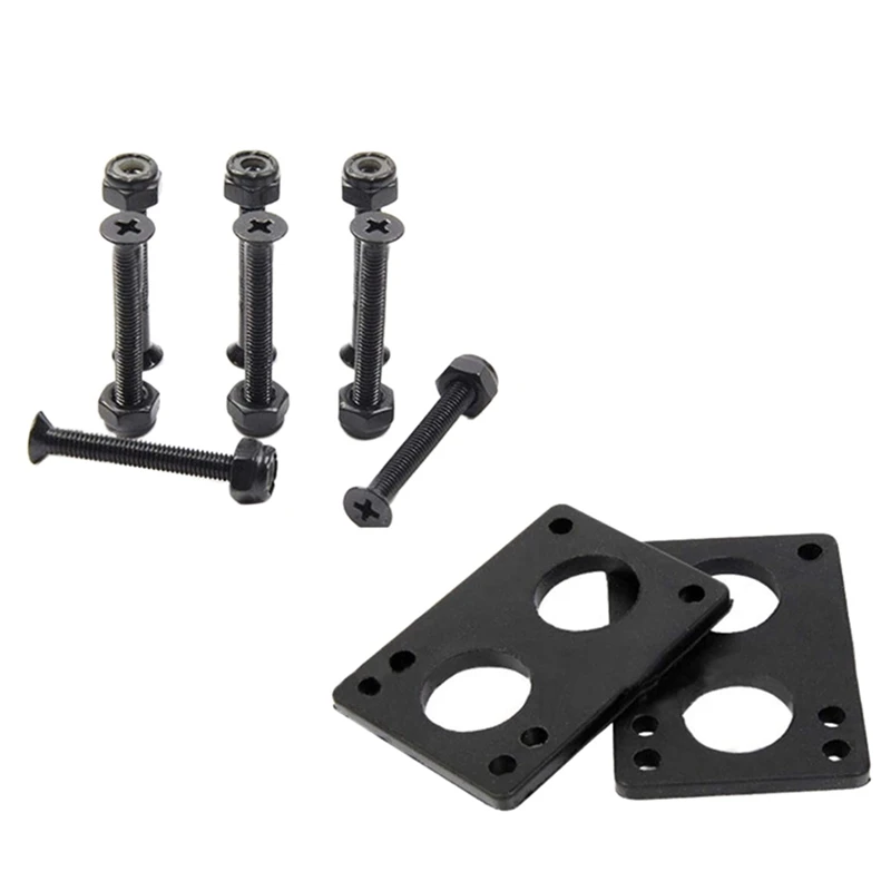 

1 компл. Подставки для скейтборда 6 мм резиновая прокладка с 33 мм болтами Запчасти для Скейтборда для Лонгборда скейтборда