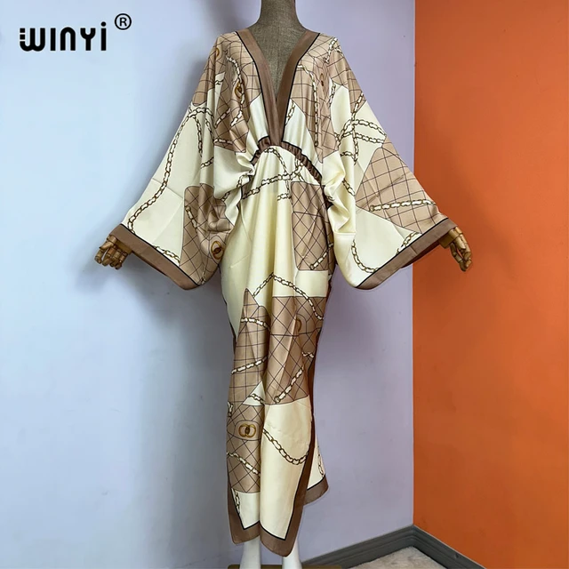 Dress New Fashion Abaya Maxi Dress Dashiki Tunics Africa Kimono Kaftan Mujer  Vestido Caftan swimsuit woman boho print clothing - AliExpress