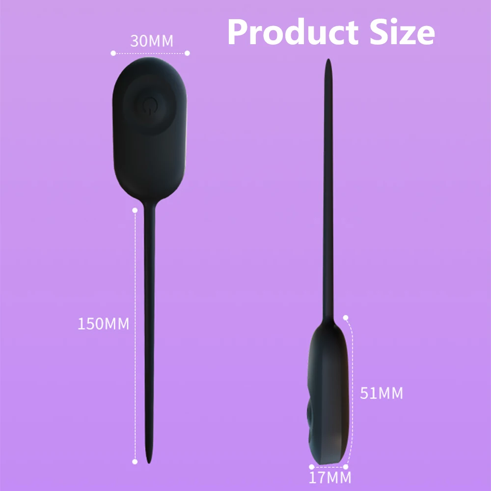 10 Frequency Silicone Urethral Dilator Horse Eye Stick Vibrator Catheter Penis Plug Sex Toys Men Vibrating Urethral Plug