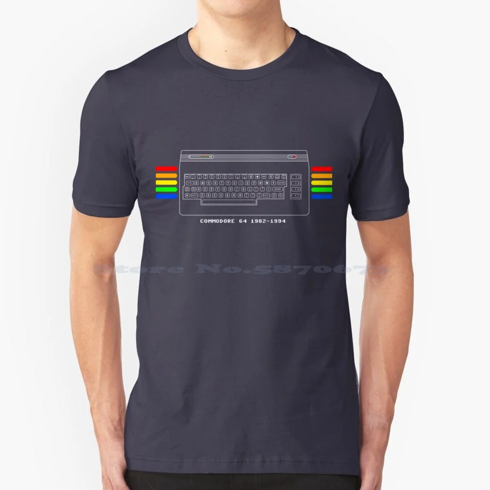 Commodore 64 T-Shirtcommodore T Shirt 100% Cotone Tee Commodore 64 T Shirtcommodore
