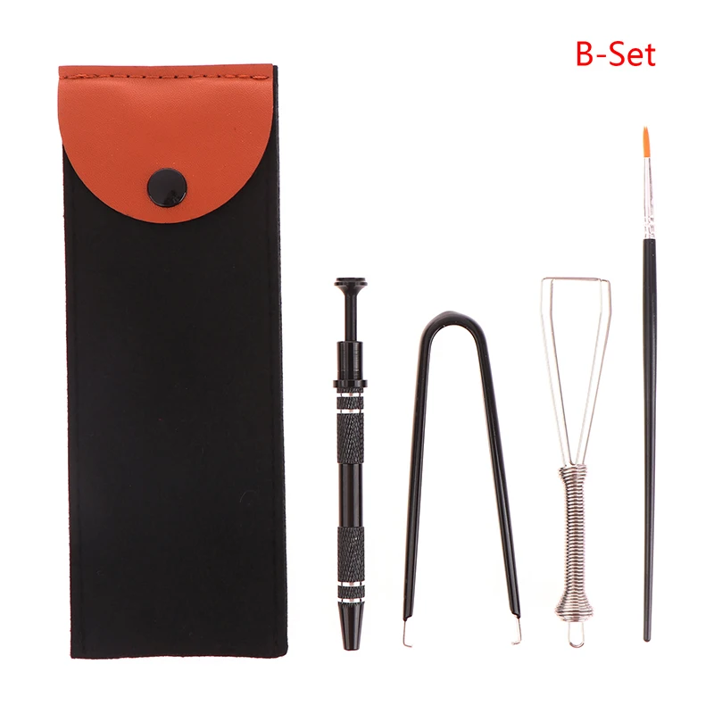 1 סט מקלדת ניקוי כלי ערכת מתכת Keycap פולר גזע מחזיק מתג פולר שימון עט סיכה מברשת w/אחסון תיק