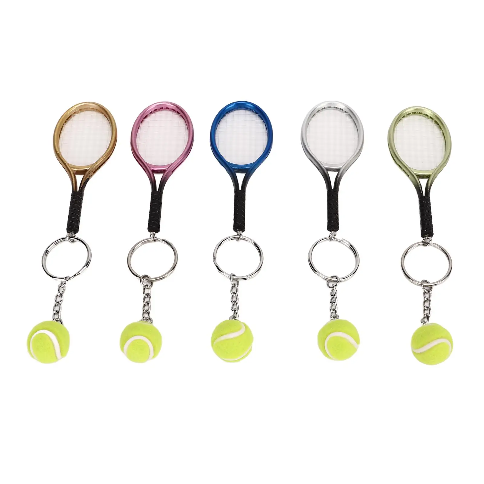 Tennis Ball Keychain with Tennis Racket Design Lightweight and Compact Perfect Gift Idea Durable and Functional
