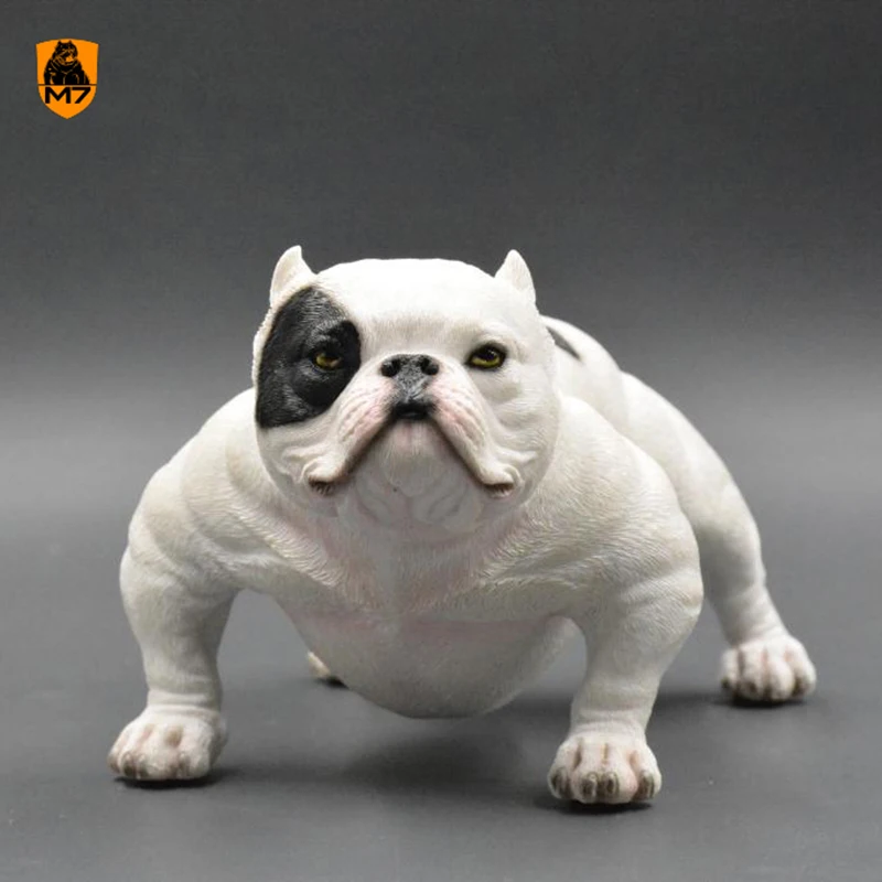 JXK 1/6 American Bully pitbull Dog Pet Figure Animal Model Collector Toys  Gift