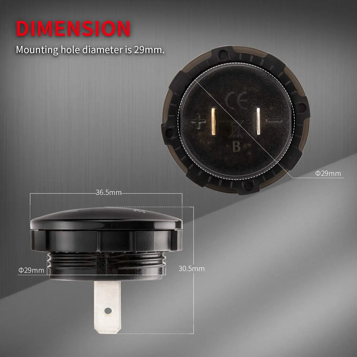 Digital Voltmeter Mini Waterproof Car Display 12-24V LED Digital Voltmeter Tester Car Display
