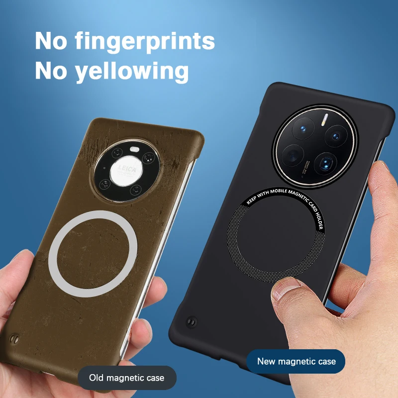 Sleek Frameless Luxury Magnetic Phone Case - Ultra Thin & Durable Back Cover Accessories
