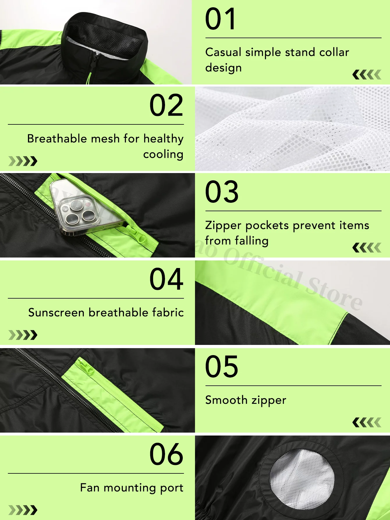 EIAO Summer Men's Jacket 5V fan Work Clothing  Outdoor Fishing  Refrigeration Air Conditioning Suit Battery pack not included