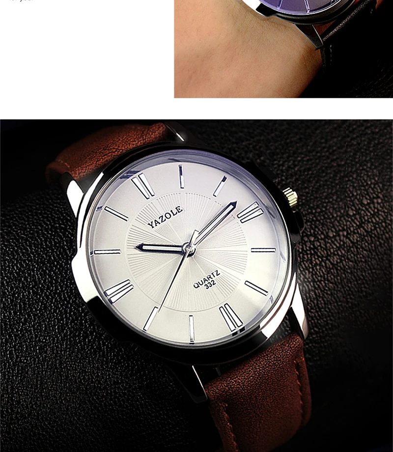 Wristwatch Male Clock Yazole Quartz Watch Men Luxury Famous Wrist Business Watch