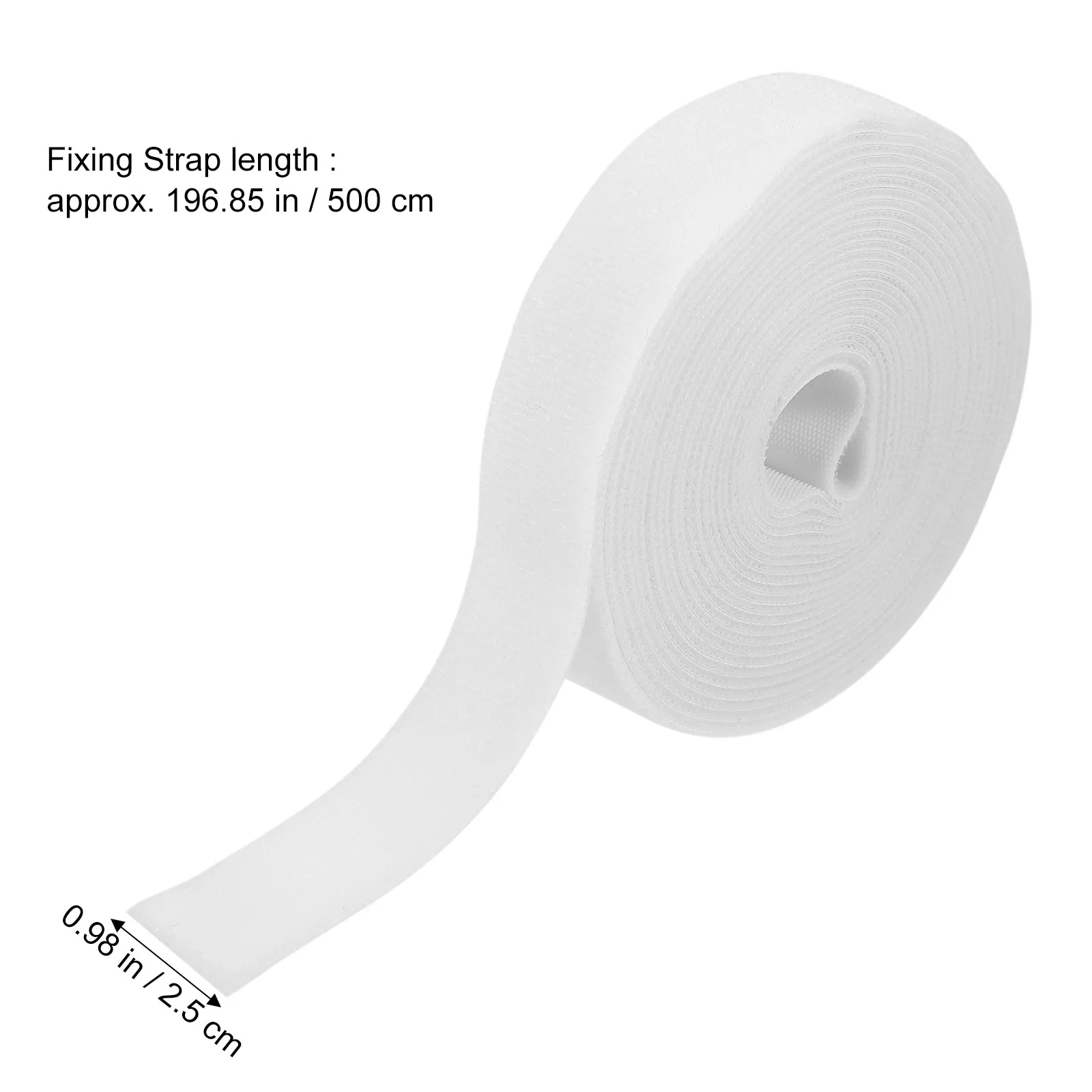 1 롤 케이블 정리기 유연한 자체 접착식 후크 루프 코드 정리기 스트립 타이 재사용 가능한 다목적 케이블 관리 스트랩