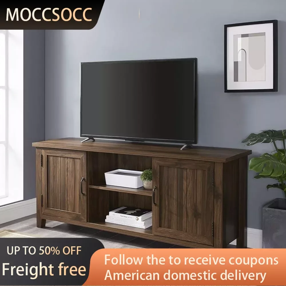 

58 Inch Mobile Tv Living Room Furniture for Tv Walnut Freight Free Shelf Coffee Table for Television Stands Kitchen Cabinets