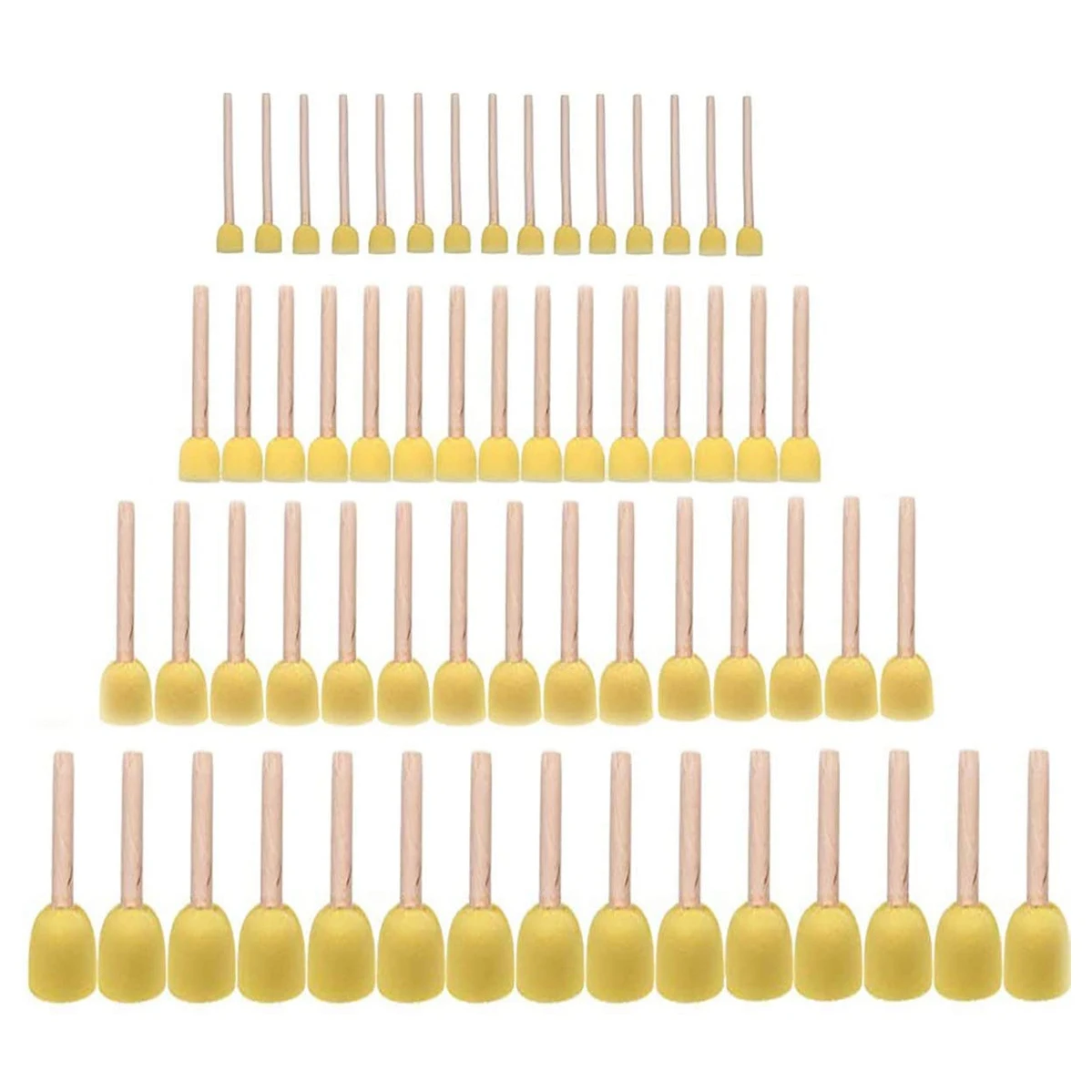 

60 Pieces of Round Paint Foam Sponge Brush Set Painting Tools, Brush Set, Suitable for Children Handicrafts