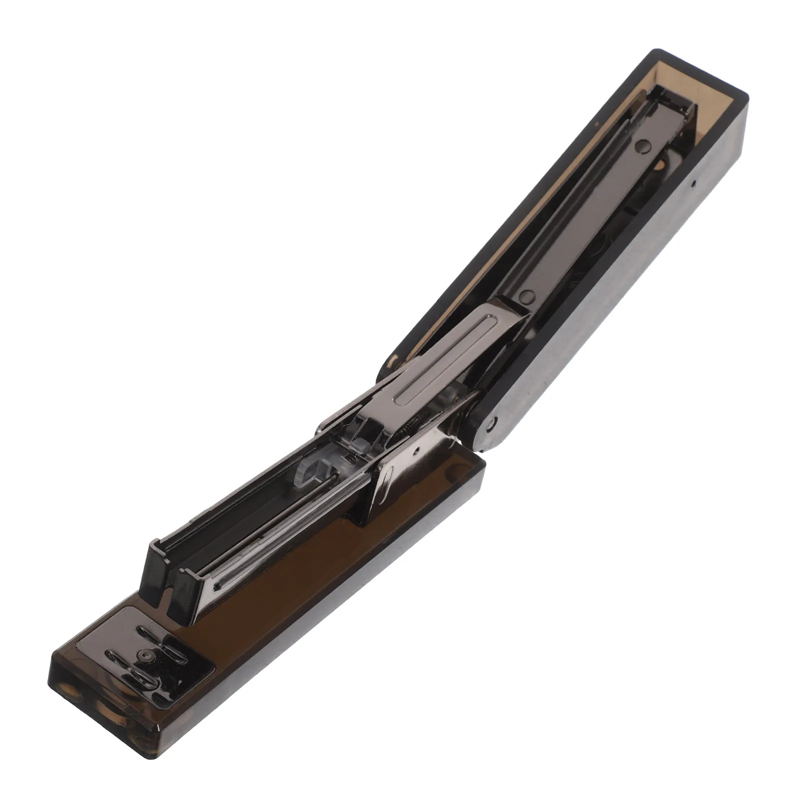 현대식 블랙 아크릴 스테이플러, 대용량 투명 디자인, 사무실/학교용 스테이플링 도구, 데스크탑 문구 용품