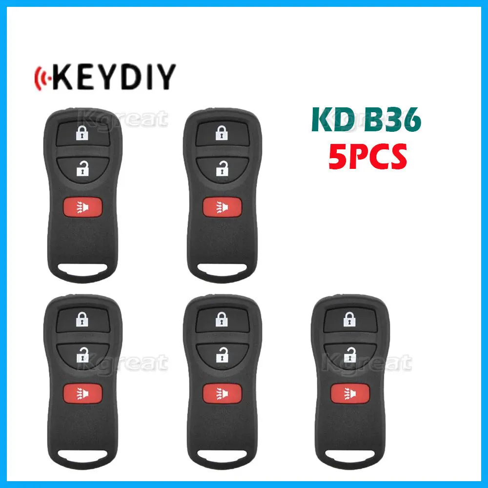 

5pcs KEYDIY KD B36 Multifunctional Remote Car Keys for Nissan Style 3 4 Button for KD900/KD-MAX/KD-X2 MINI KD Max Key Programmer