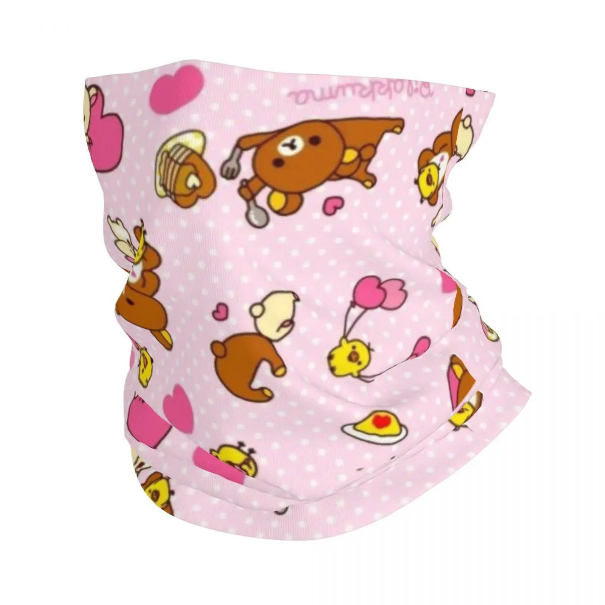 

Бандана Rilakkuma, обогреватель шеи для мужчин и женщин, зимний походный лыжный шарф, гетры, японский мультфильм манга, чехол для лица