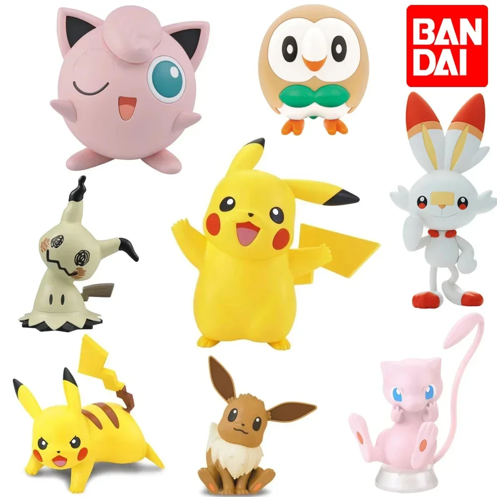 Bandai Originale Pokemon Plamo Modello Pikachu Eevee Mewtwo Ho-Oh Lucario Riolu Lugia Charizard Dragonite Figura Anime In Magazzino