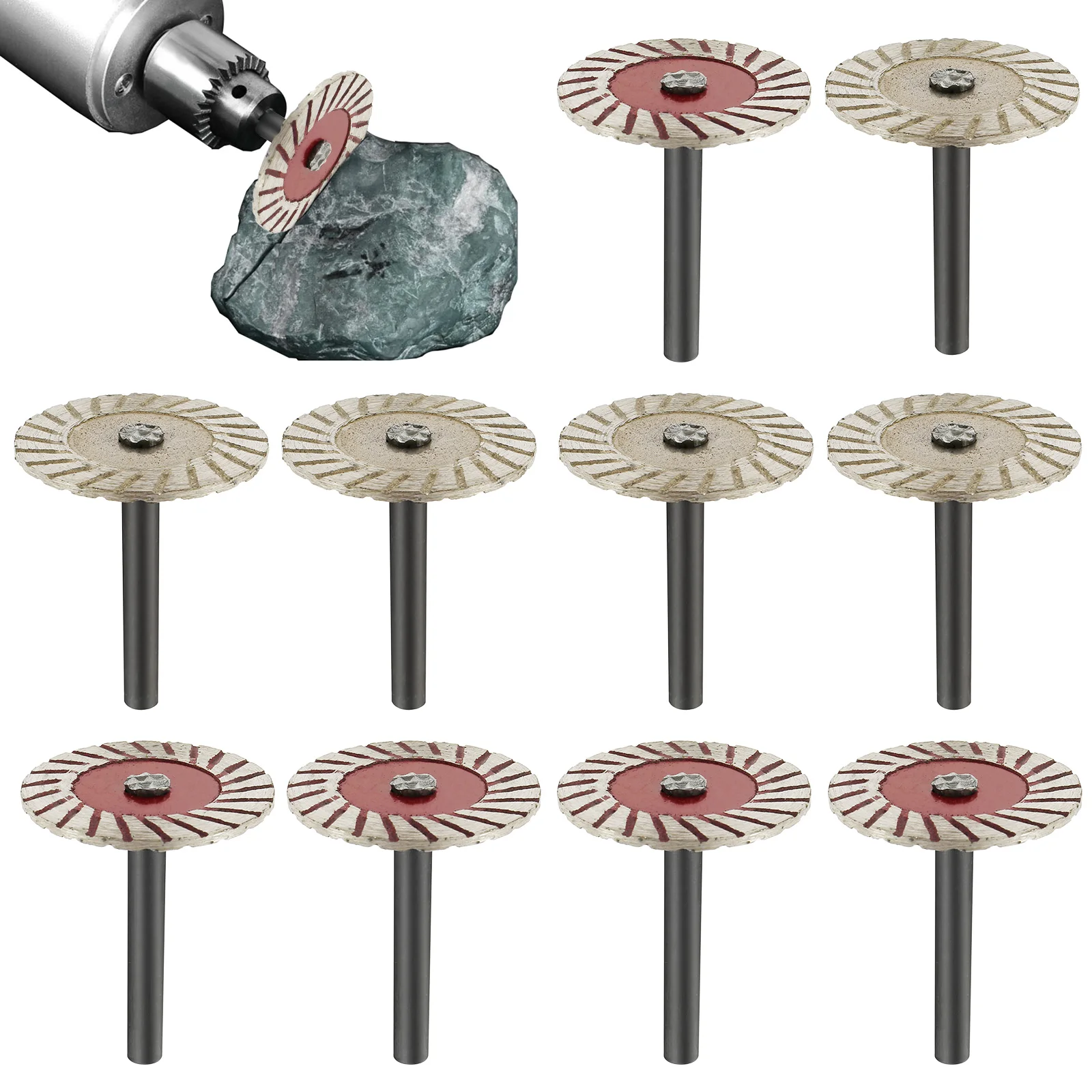 

10Pcs Diamond Saw Blade 40mm/1.6 Inch Sharp Diamond Cutting Wheel Wet and Dry Wear Resistant Cutting Disc Wheel for Marble