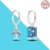 925 Silver Charm Double Hoop Earrings Fit Original Brand Charms Diy Fine Jewelry Women Gift For Fine Earring Making 14