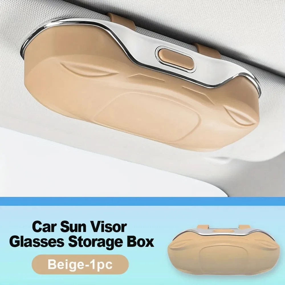 Portable Car Sunglasses Storage Case - Anti-Scratch Eyeglasses Protection Box