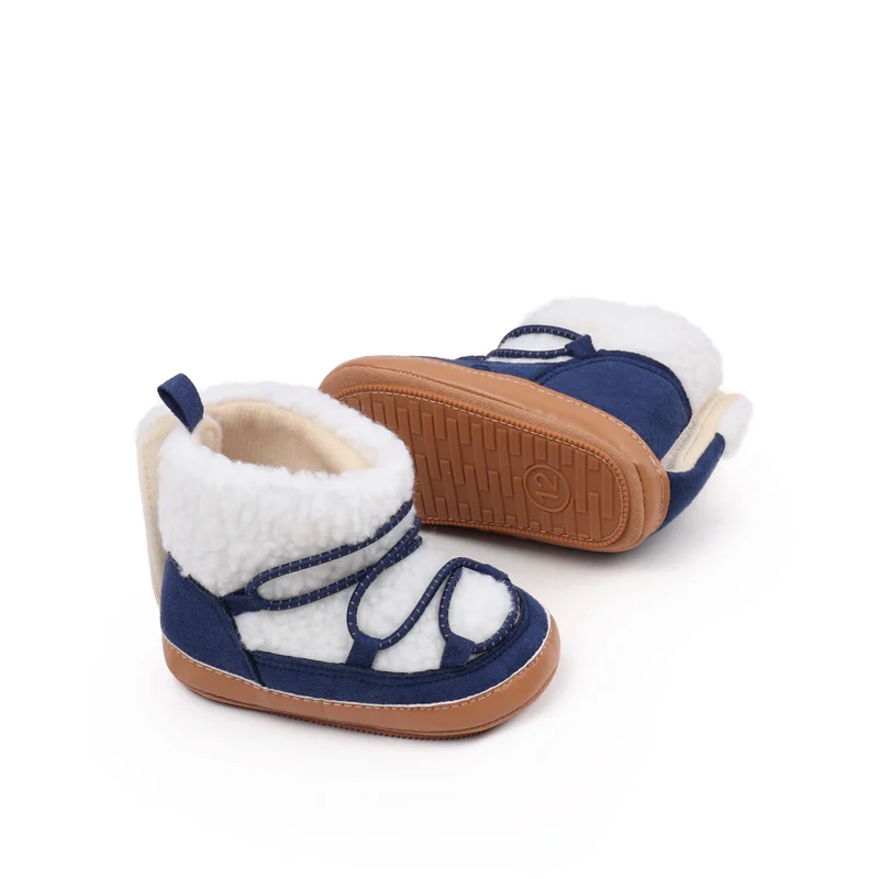 Baby Girls and Boys Cute Winter Warm Snow Boots TPR Sole Non-slip Indoor Outdoor Walking Toddlers Shoes First Walkers BHX4164 4