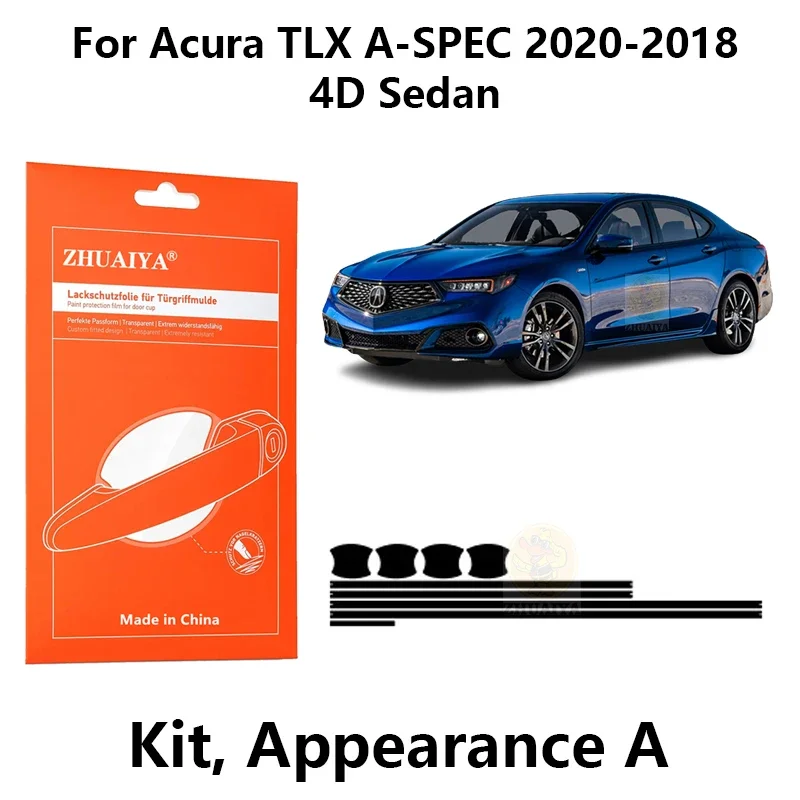 

ZHUAIYA Door Edge Guards Door Handle Cup Paint Protection Film TPU PPF For Acura TLX ASPEC 2020-2018 4D Sedan car assecories