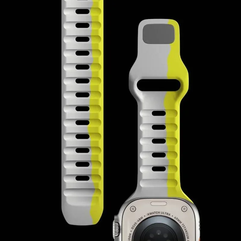 Silicone Watch Strap Soft For Apple Watch Band Ultra 2 49mm 44mm 45mm 42mm 41mm 42mm sport Watchband iwatch Serise 5 6 7 8 9 bracelet
