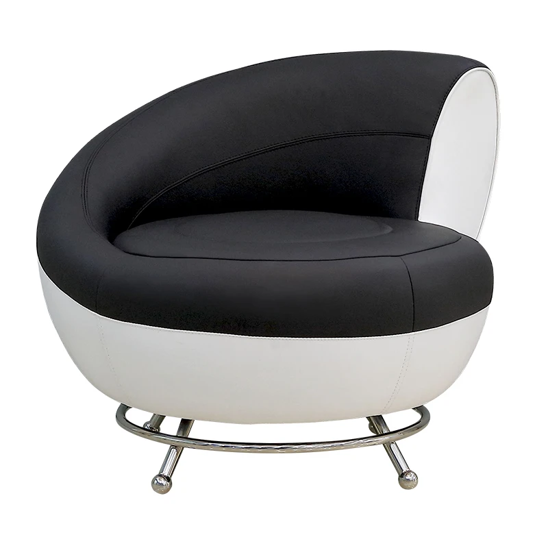 

Creative Curved Leather Sofa Simple Single Coffee Table Combination