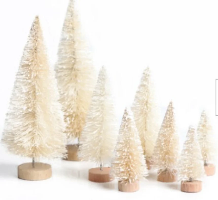 Lot 9 Mini Sapins De Noël 10cm 15cm 20cm - Décoration Table Village Noël Hiver