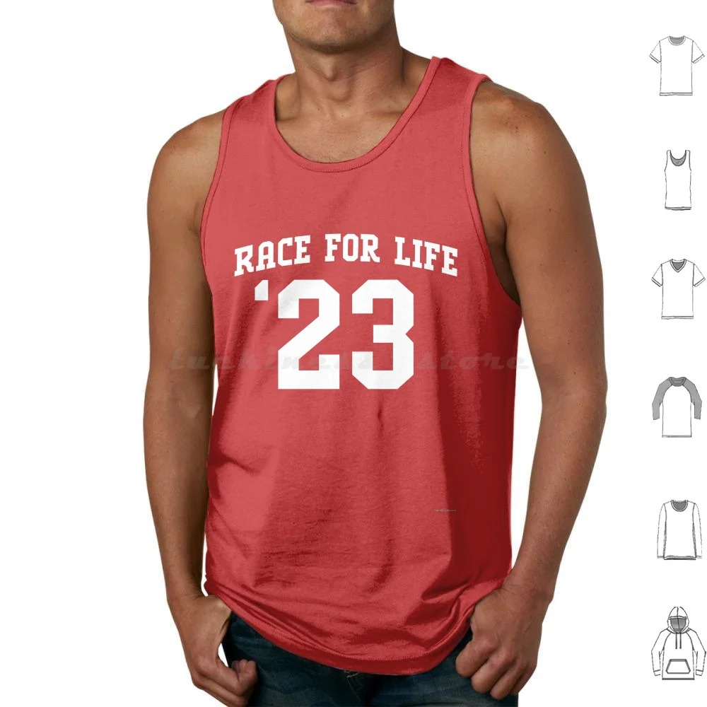 

Майки Race For Life 2023 хлопковые с принтом, Race For Life 2023 Race For Life