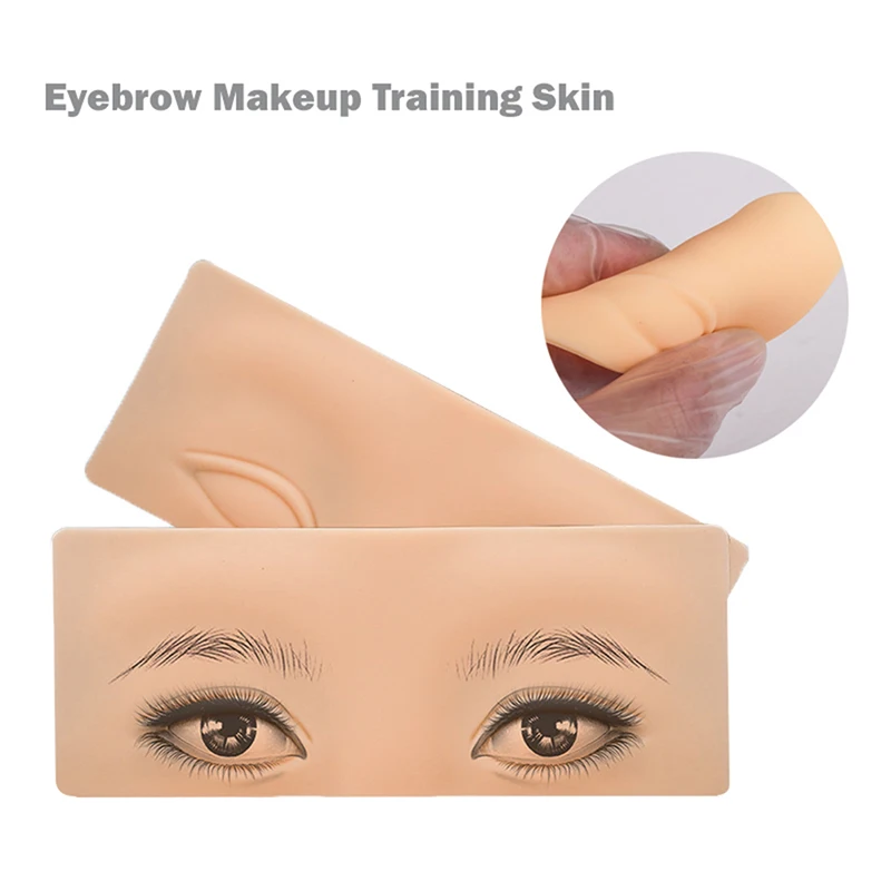 

3D Silicone Eyebrow Tattoo Practice Skin Eye Makeup Training Skin Tattoo Tool