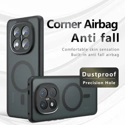 MagSafe Shockproof Magnetic Hard Acrylic Phone Case with Matte Finish for Note 14Pro Plus (Black)