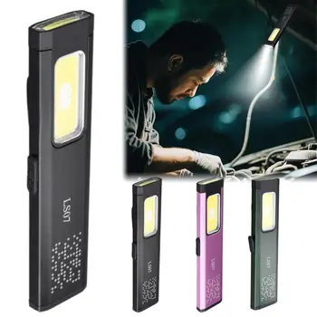 New Keychain Flashlight Multi-functional Portable USB Rechargeable  Mini Torch Light With Magnet For Outdoor Hiking Camping