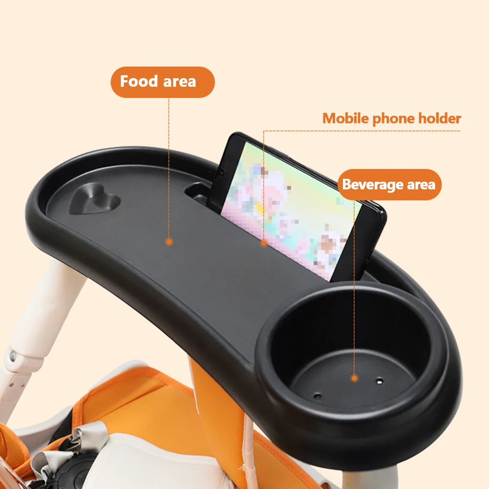 3 In 1 Stroller Cup Holder Removable Infant Stroller Dinner Table Tray Stroller Snack Catcher and Drink Holder