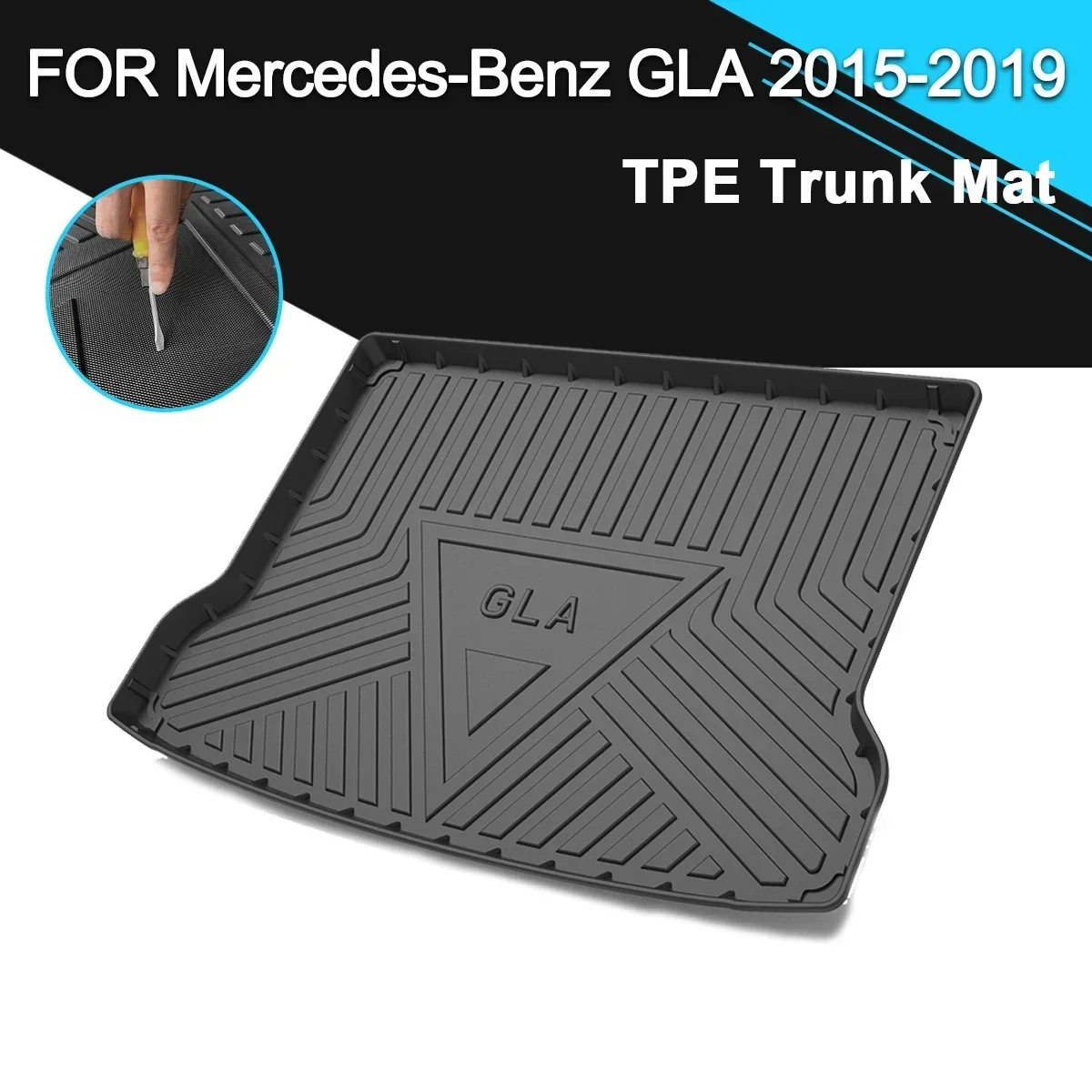 

Car Rear Trunk Cover Mat Rubber TPE Waterproof Non-Slip Cargo Liner Accessories For Mercedes-Benz GLA 2015-2019