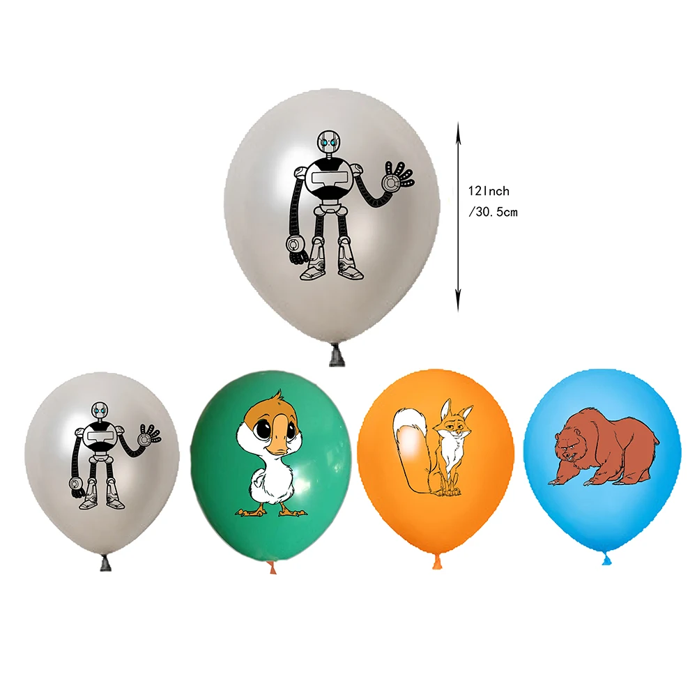 Neue Cartoon Die Wild-Roboter Kinder Geburtstag Party Anzahl Ballon Banner Hintergrund Kuchen Topper Dekoration Lieferungen Baby Geschenke – Detail 3