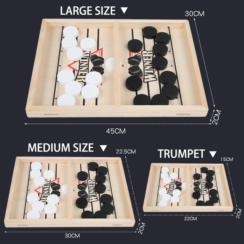 Wooden bouncing chess tabletop two player battle luxury parent-child interactive toy children's puzzle wooden tabletop game 3