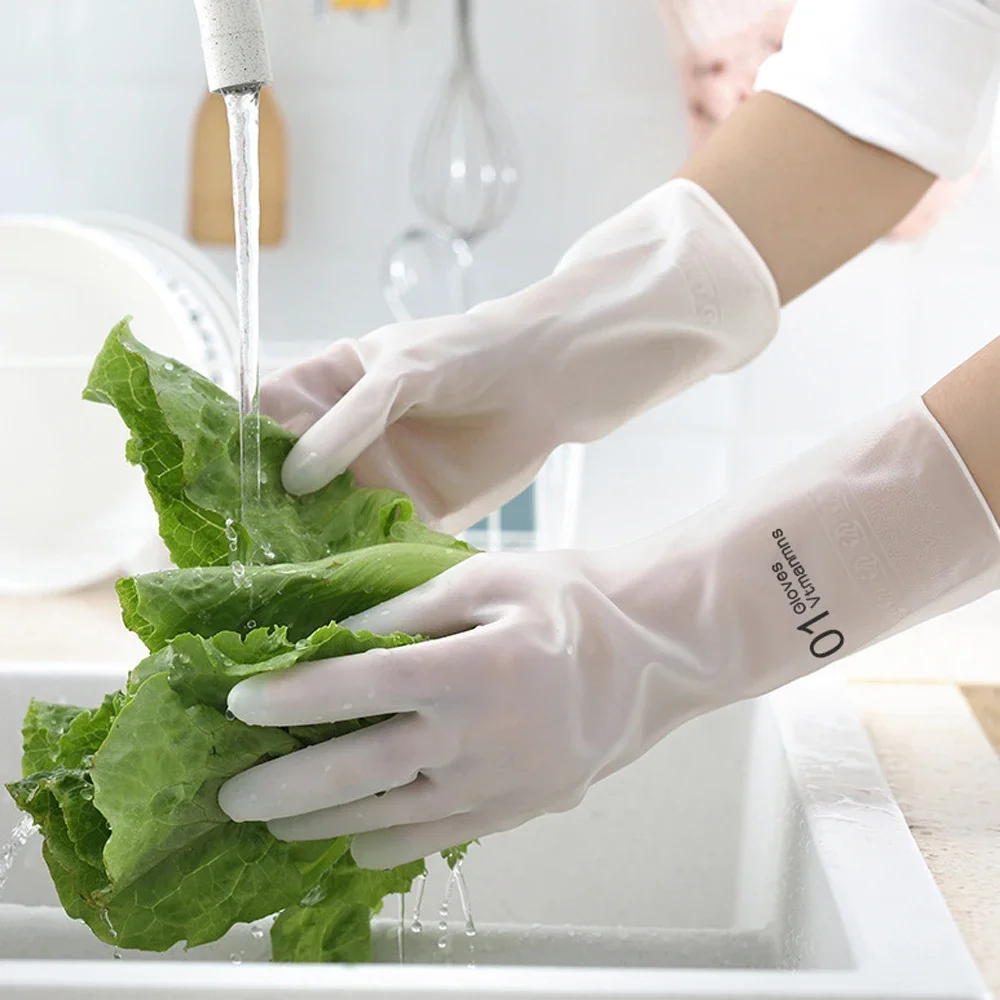 Waterproof Rubber Gloves dishwashing gloves cleaning gloves Latex Dishwashing Gloves Kitchen Cleaning Housework Chores