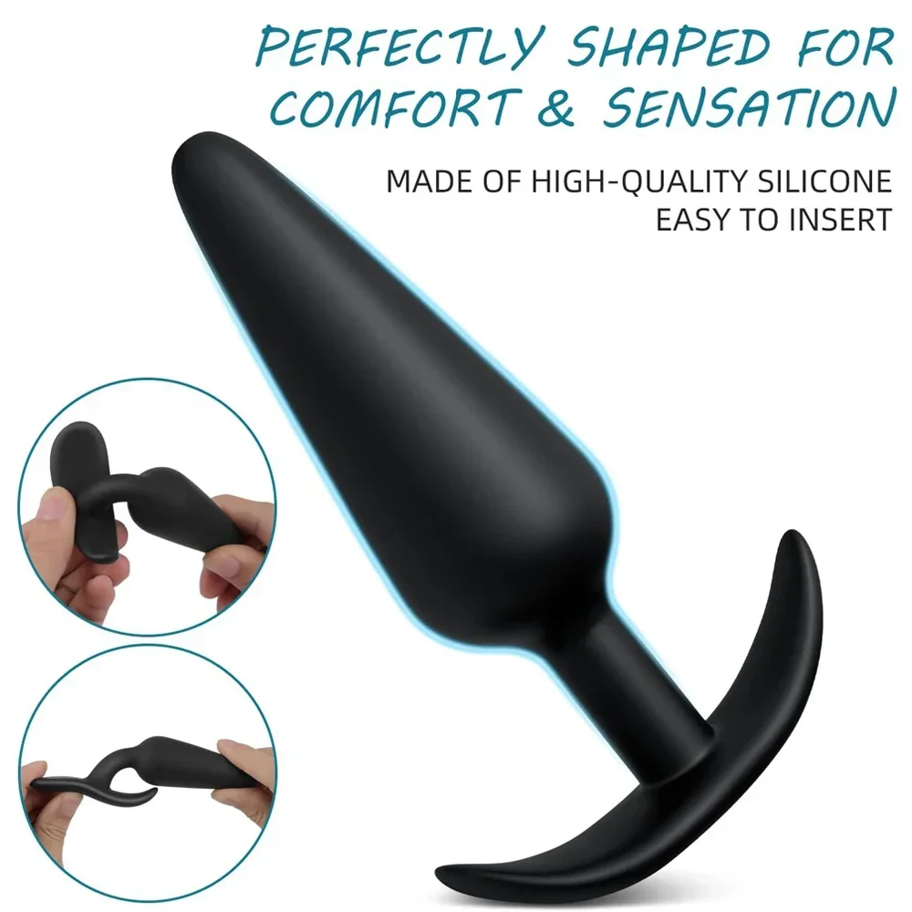 Anal plug butt vibrator Soft silicone erotic anal plug Adults sex toys for couple Women and men
