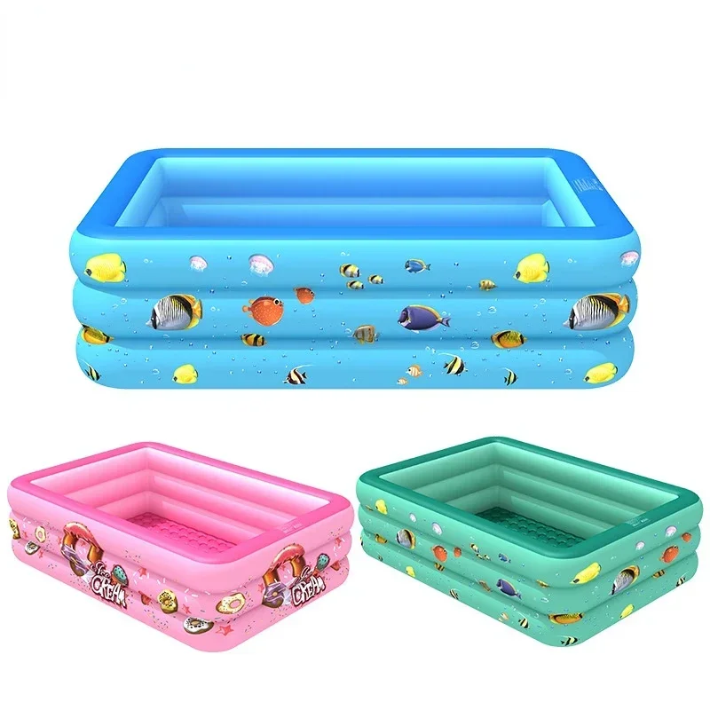 Thicken Large Inflatable Swimming Pool Rectangular PVC Paddling Bathing Tub Summer Outdoor Toy For Family Children inflatable swimming pool,inflatable bathtub
