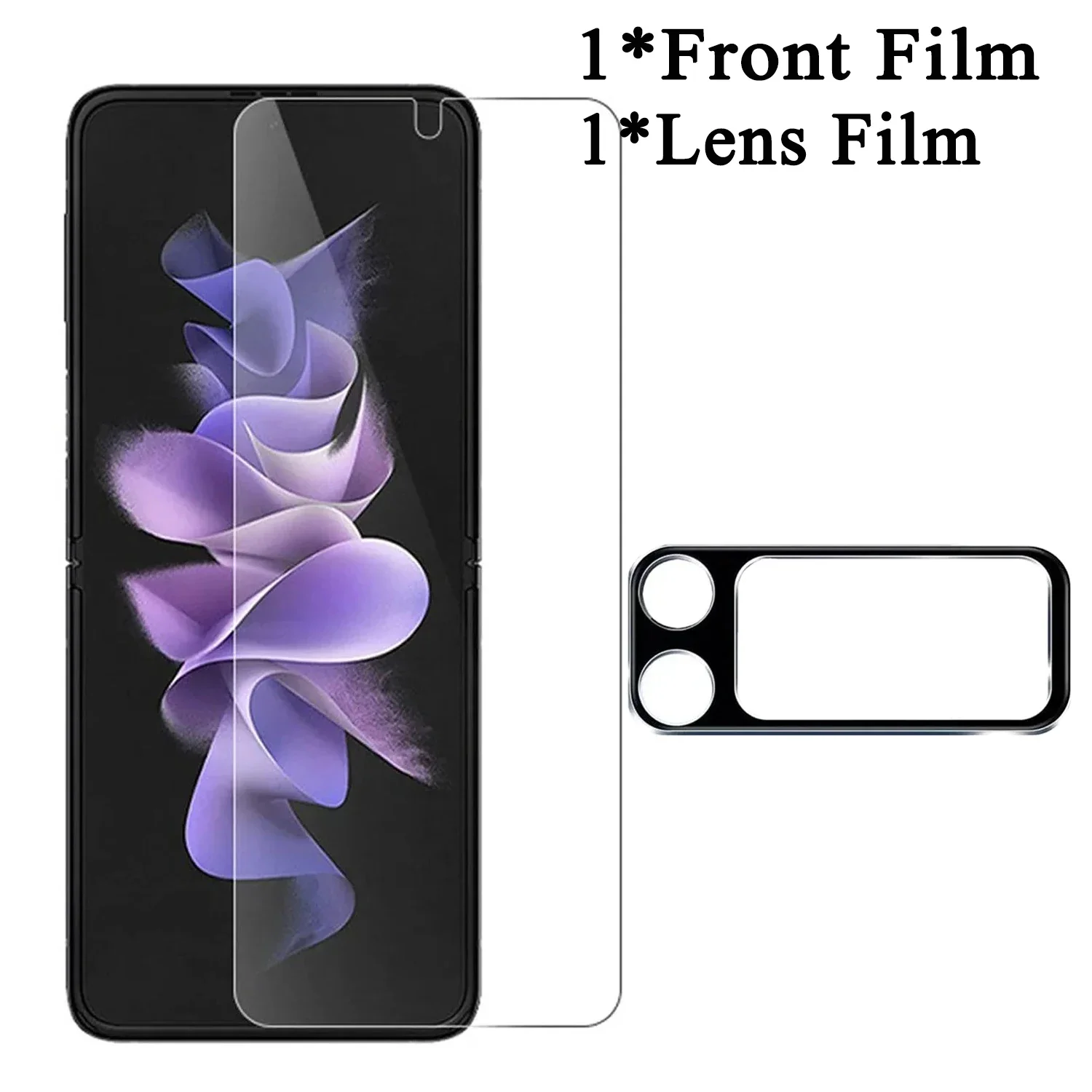 6-in-1 3D Curved Camera and Screen Protector Set with Hydrogel Film