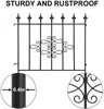 GARDEN & HOME Decorative Garden Fence  Outdoor Coated Rustproof Metal Panel Iron Folding Edge Wire Border Fence 2
