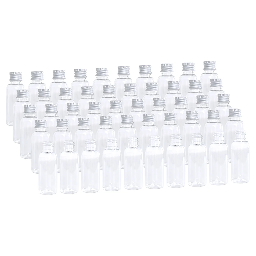 20Pcs Mini Travel Kit Refillable Bottles PET Plastic Empty Portable Storage Jar With Aluminium Screw Cap Leakage Proof Healthy