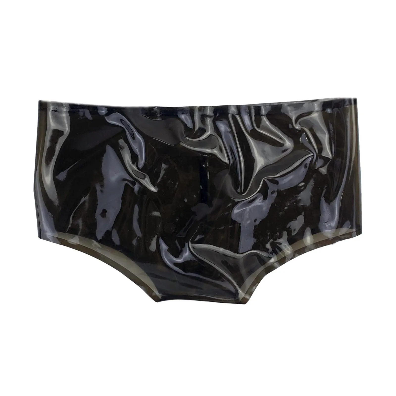 MONNIK Black Latex Men Underpants Handmade Briefs Rubber Tight Panties Shorts Underwear for Party Bodysuit Club