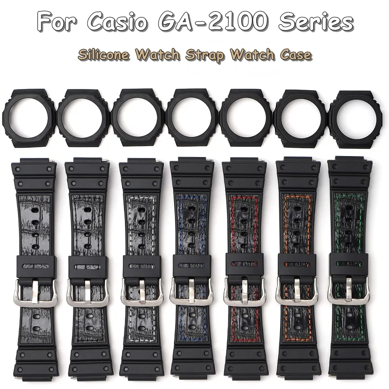 

Ремешок для часов Casio G-SHOCK GA-2100 GA-2110 Series мужской, водонепроницаемый быстросъемный браслет с выпуклым отверстием из термополиуретана