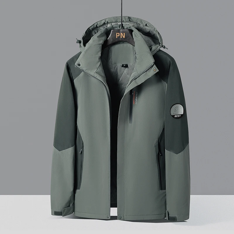 

2023 Men's Down Brand Clothes Casual Hooded Coats Autumn Black Green Winter Jackets Parkas Windbreakers Oversize 5XL 6XL