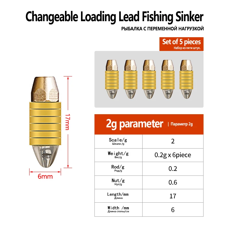 5PCS Gewicht Veränderbar Laden Blei Angeln Sinker Gegengewicht Blei Fisch Sinker Feine-tune Gegengewicht Angeln Zubehör – Detail 8