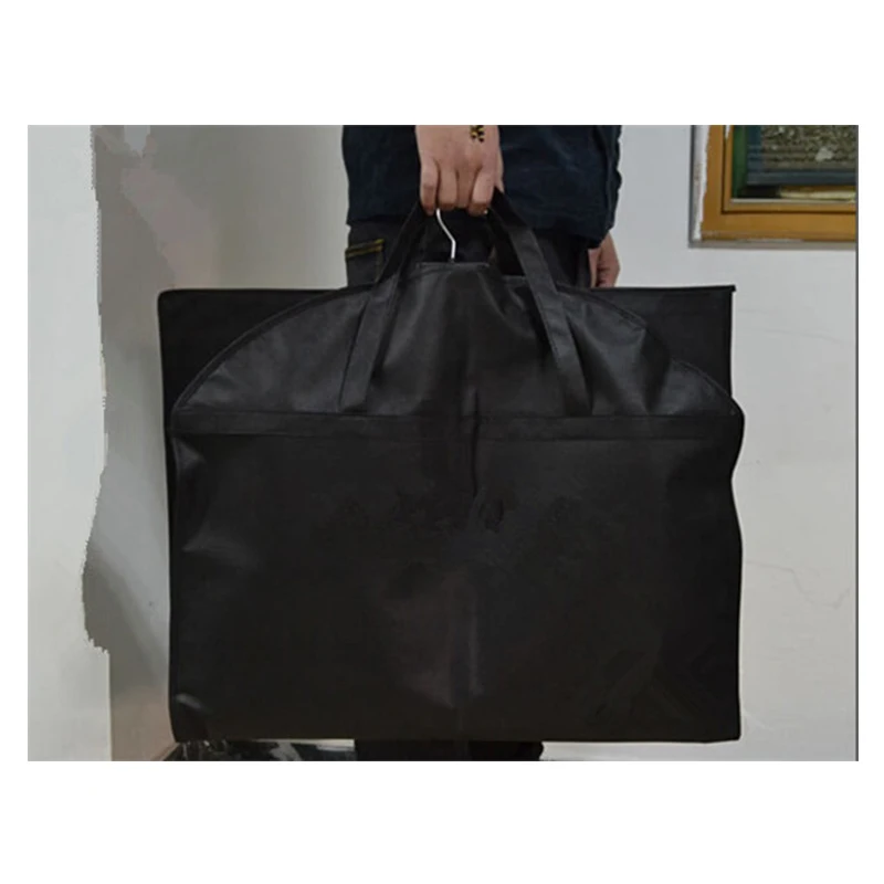 

1pc/lot Black Coat Clothes Garment Suit Cover Bags Dustproof Hanger Storage Protector Travel Storage Organizer Case