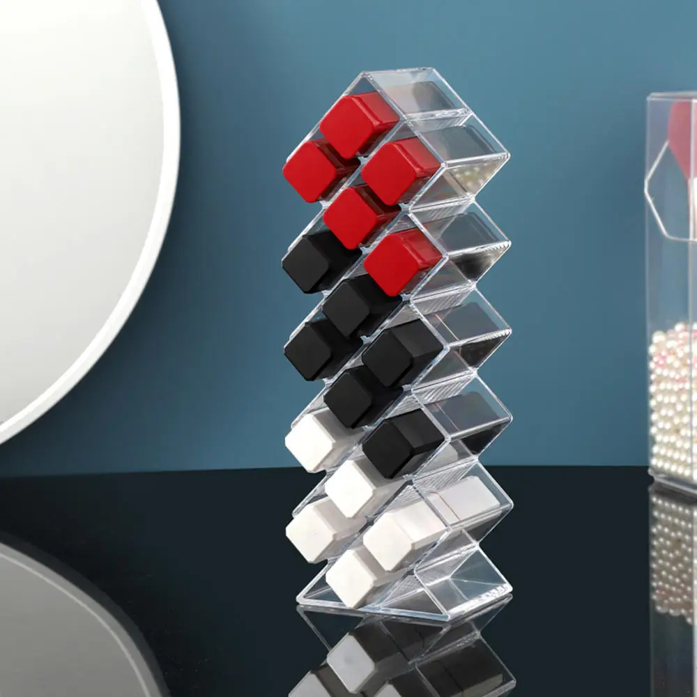 16 Grid Makeup Display Lipstick Astand Case Tower Cosmetic Organizer